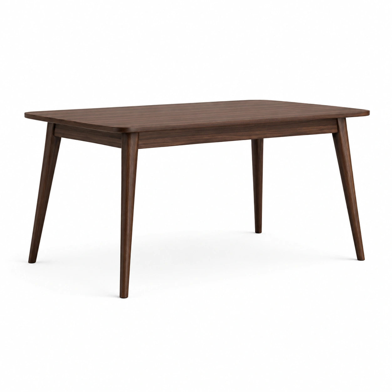 Tavolo da pranzo rettangolare in legno massello di noce 150x90x75 cm
